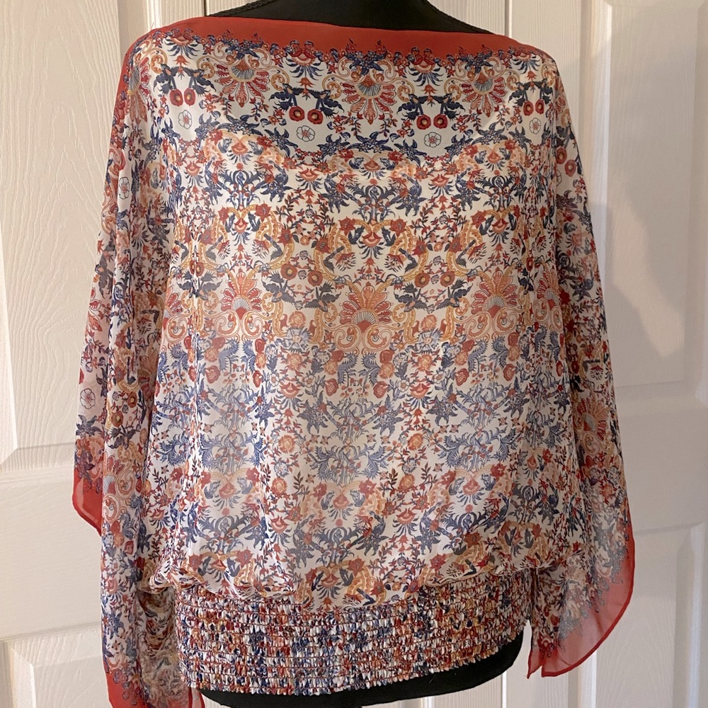 Multicolored scarf shirt